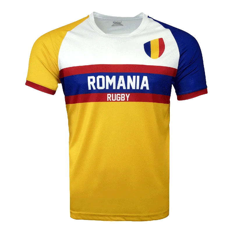 Men's Limited - Edition Cricket Jerseys Commemorating Historic Matches for Die - Hard Cricket LoversNations of Rugby Romania Supporters Jersey