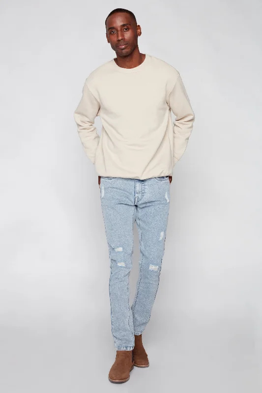 Men's Distressed Jeans with Patches for a Retro and DIY - Inspired Appearance5 Pocket Slim Fit Jeans - Indigo Acid Men's Distressed Jeans with Patches for a Retro and DIY - Inspired Appearance5 Pocket Slim Fit Jeans - Indigo Acid