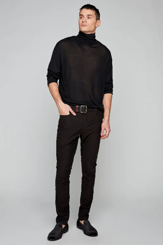 Plus Size Men's Straight Leg Jeans with Reinforced Knees for Durability5 Pocket Slim Fit Pants - Black Plus Size Men's Straight Leg Jeans with Reinforced Knees for Durability5 Pocket Slim Fit Pants - Black