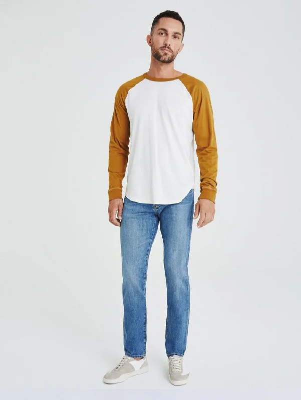 Men's Distressed Jeans with Patches for a Retro and DIY - Inspired AppearanceTellis Modern Slim Jean - Tailor