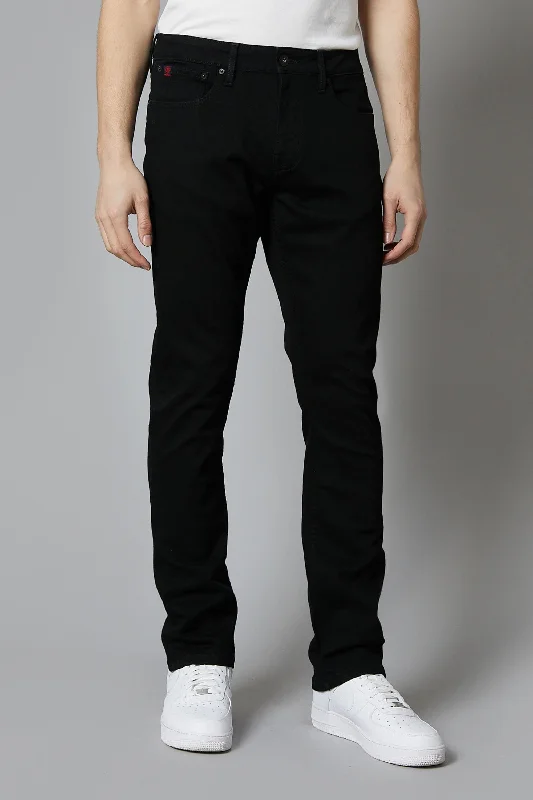Men's Jeans with an Elastic Waistband for Ultimate ComfortAlaska straight fit Jeans In Deep Black Men's Jeans with an Elastic Waistband for Ultimate ComfortAlaska straight fit Jeans In Deep Black