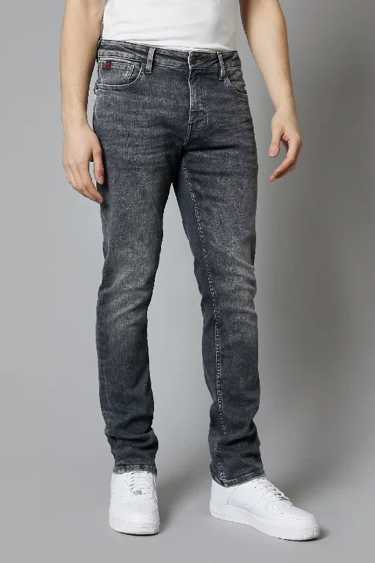 Plus Size Men's Bootcut Jeans with a Belt Loop Upgrade for a Stylish TouchAlaska straight fit Jeans In Grey Plus Size Men's Bootcut Jeans with a Belt Loop Upgrade for a Stylish TouchAlaska straight fit Jeans In Grey