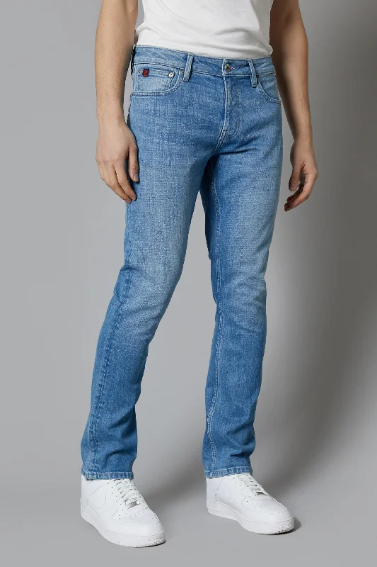 Men's Jeans with a Cargo - Inspired Knee Pocket for Extra StorageAlaska straight fit Jeans In Light Blue Men's Jeans with a Cargo - Inspired Knee Pocket for Extra StorageAlaska straight fit Jeans In Light Blue