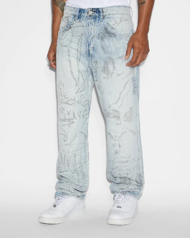 Men's Low - Rise Jeans in a Light Wash for a Casual and Youthful LookANTI K DEVILS