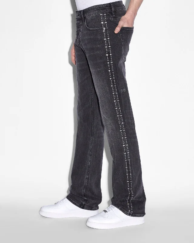 Men's Stretch Jeans with a Moisture - Wicking Lining for Active LifestylesBRONKO METALIK STRIPE BLACK Men's Stretch Jeans with a Moisture - Wicking Lining for Active LifestylesBRONKO METALIK STRIPE BLACK