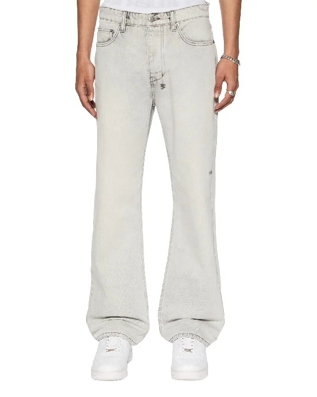 Men's Jeans with a Cargo - Inspired Knee Pocket for Extra StorageBRONKO WHITE SNOW