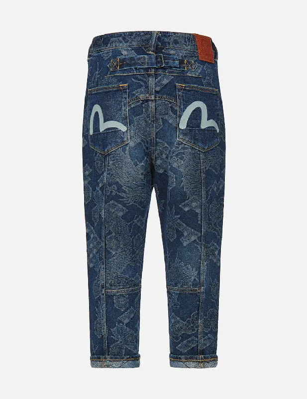 Plus Size Men's Straight Leg Jeans with Reinforced Knees for DurabilityDragon Jacquard Drop Crotch Denim Jeans Plus Size Men's Straight Leg Jeans with Reinforced Knees for DurabilityDragon Jacquard Drop Crotch Denim Jeans