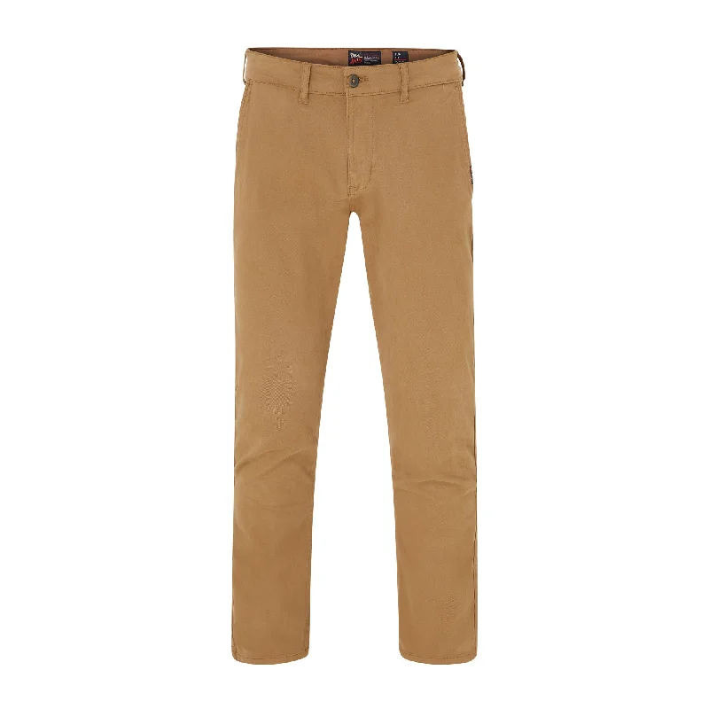 Men's Stretch Jeans with a Moisture - Wicking Lining for Active LifestylesEddie premium comfort stretch chino in Dark Tan Men's Stretch Jeans with a Moisture - Wicking Lining for Active LifestylesEddie premium comfort stretch chino in Dark Tan