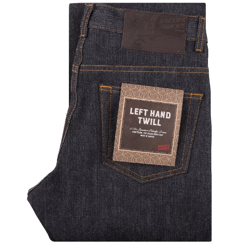 Men's High - Waisted Jeans in a Medium Wash for a Vintage - Style RevivalGroovy Guy - Left Hand Twill Selvedge