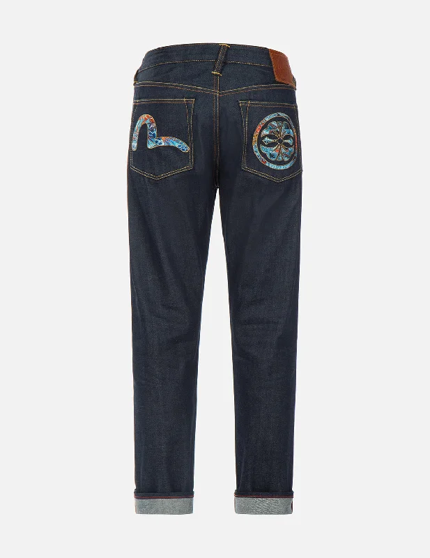 Men's Straight Leg Raw Denim Jeans for a Minimalist and Durable OptionKoi Playing In Waves Pattern Seagull and Kamon Embroidery Cropped Carrot Fit Jeans #2017 Men's Straight Leg Raw Denim Jeans for a Minimalist and Durable OptionKoi Playing In Waves Pattern Seagull and Kamon Embroidery Cropped Carrot Fit Jeans #2017