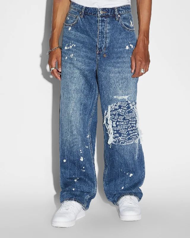 Plus Size Men's Bootcut Jeans with a Belt Loop Upgrade for a Stylish TouchMAXX KULTURE TRASHED Plus Size Men's Bootcut Jeans with a Belt Loop Upgrade for a Stylish TouchMAXX KULTURE TRASHED
