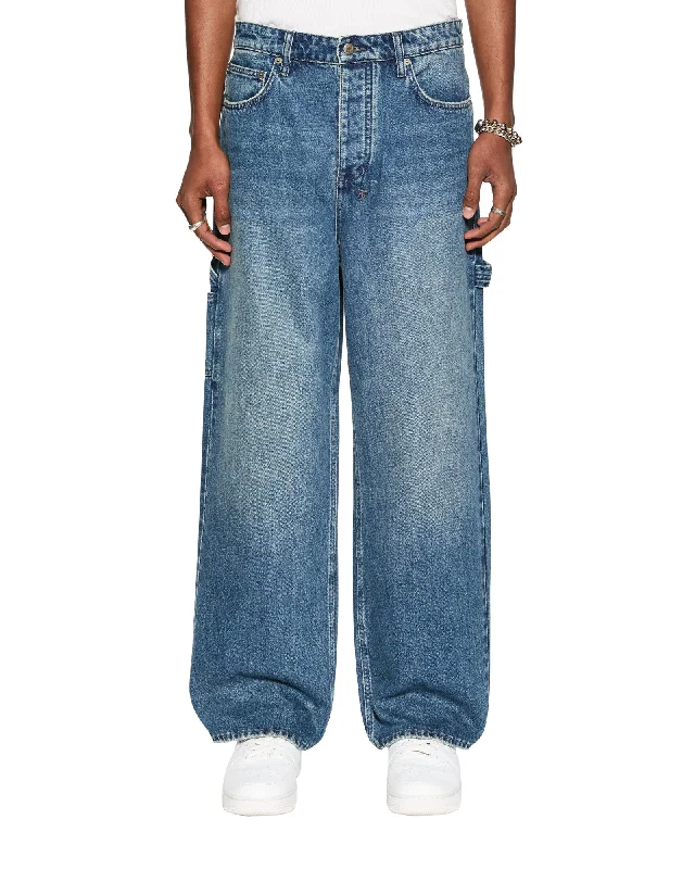 Men's Distressed Jeans with Patches for a Retro and DIY - Inspired AppearanceMAXX MIDS Men's Distressed Jeans with Patches for a Retro and DIY - Inspired AppearanceMAXX MIDS