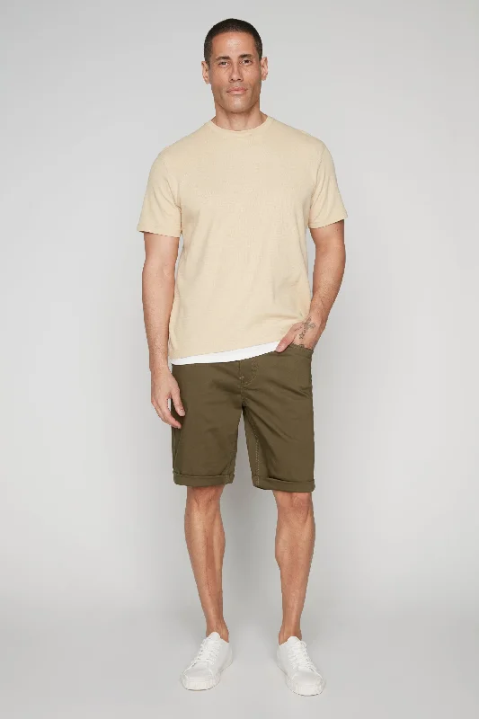 Men's High - Waisted Jeans in a Medium Wash for a Vintage - Style RevivalMen's Rolled-Up Denim Shorts - Olive Men's High - Waisted Jeans in a Medium Wash for a Vintage - Style RevivalMen's Rolled-Up Denim Shorts - Olive
