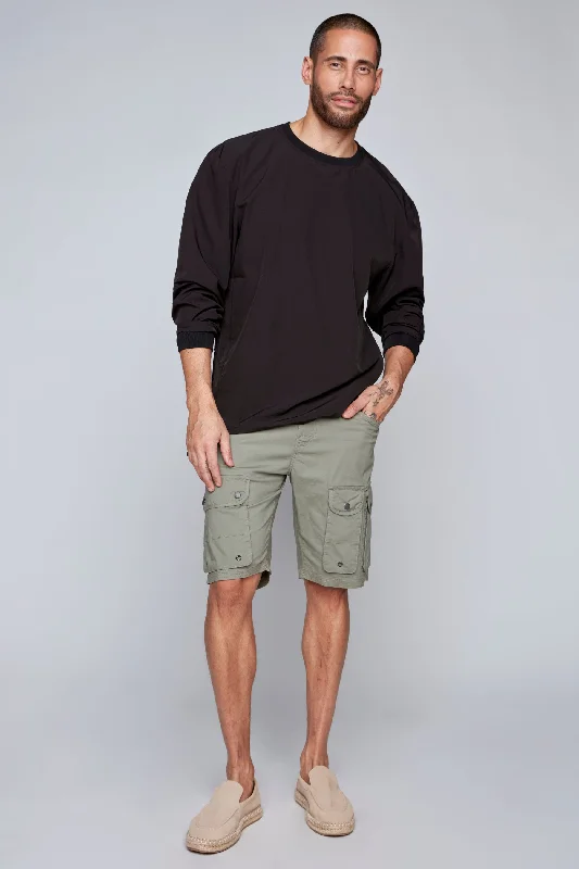 Men's Stretch Jeans with a Moisture - Wicking Lining for Active LifestylesMen's Snap Cargo Poplin Short - Light Olive Men's Stretch Jeans with a Moisture - Wicking Lining for Active LifestylesMen's Snap Cargo Poplin Short - Light Olive