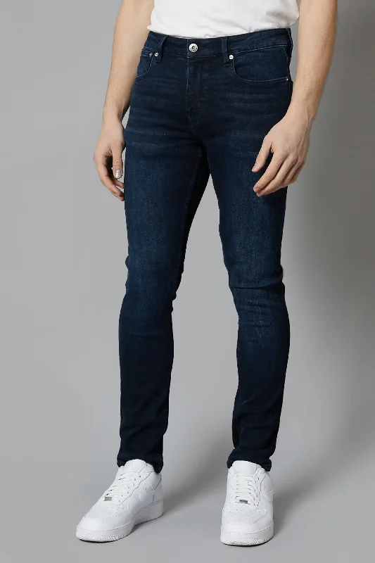 Men's Cargo Jeans with Multiple Pockets for a Practical and Outdoor - Friendly LookNevada Skinny Fit Jeans In Ink Blue Men's Cargo Jeans with Multiple Pockets for a Practical and Outdoor - Friendly LookNevada Skinny Fit Jeans In Ink Blue