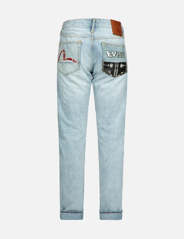 Men's Jeans with a Frayed Hem for a Casual and Effortless StyleNomadic Bandana-pattern Print Carrot-Fit Jeans #2017 Men's Jeans with a Frayed Hem for a Casual and Effortless StyleNomadic Bandana-pattern Print Carrot-Fit Jeans #2017