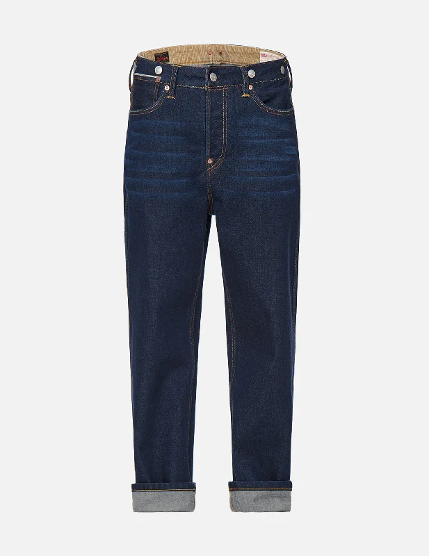 Men's Distressed Jeans with Patches for a Retro and DIY - Inspired AppearanceSeagull and Kanji Embroidered Regular Straight Fit Worker Jeans #2008 Men's Distressed Jeans with Patches for a Retro and DIY - Inspired AppearanceSeagull and Kanji Embroidered Regular Straight Fit Worker Jeans #2008