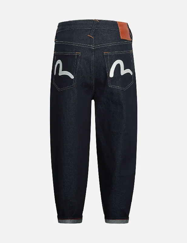 Men's High - Waisted Jeans in a Medium Wash for a Vintage - Style RevivalSeagull Embroidery Balloon Fit Jeans