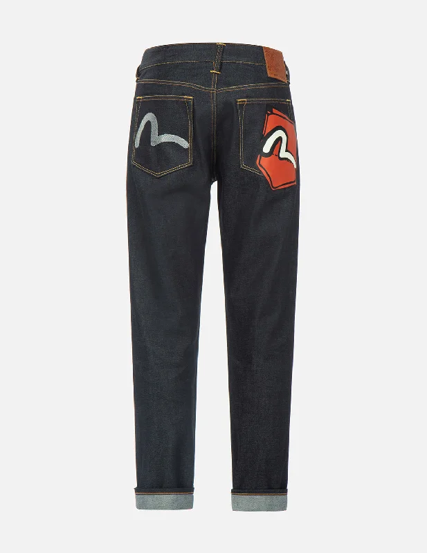 Men's Jeans with a Button - Fly for a Traditional and Classic AestheticSeagull Printed Pocket Carrot-fit Cropped Jeans #2017 Men's Jeans with a Button - Fly for a Traditional and Classic AestheticSeagull Printed Pocket Carrot-fit Cropped Jeans #2017