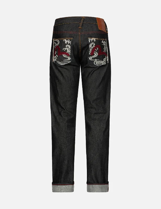 Men's Cargo Jeans with Multiple Pockets for a Practical and Outdoor - Friendly LookSeagull Textured Embroidery Slim Fit Jeans #2010 Men's Cargo Jeans with Multiple Pockets for a Practical and Outdoor - Friendly LookSeagull Textured Embroidery Slim Fit Jeans #2010