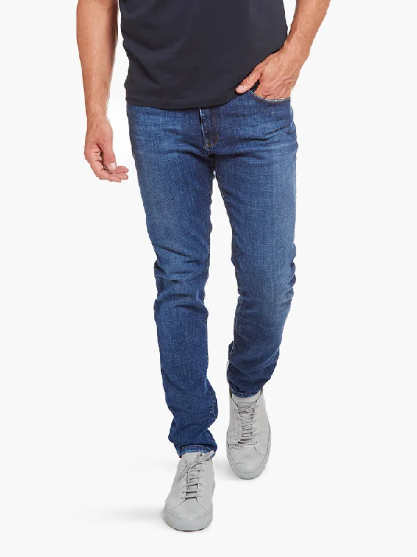 Men's High - Waisted Jeans in a Medium Wash for a Vintage - Style RevivalSkinny Wooster Jeans