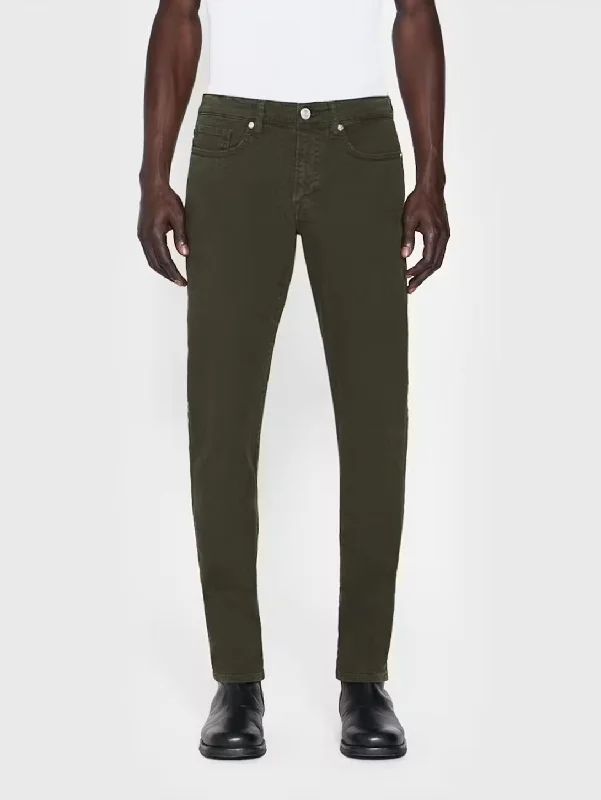 Men's Cargo Jeans with Multiple Pockets for a Practical and Outdoor - Friendly LookL'Homme Slim Jean - Garage Moss Green Men's Cargo Jeans with Multiple Pockets for a Practical and Outdoor - Friendly LookL'Homme Slim Jean - Garage Moss Green