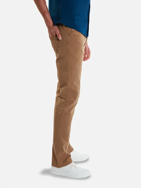 Men's Distressed Jeans with Patches for a Retro and DIY - Inspired AppearanceSlim Mercer Jeans