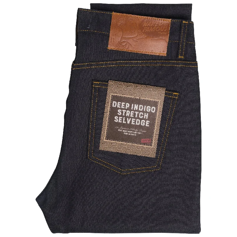 Plus Size Men's Bootcut Jeans with a Relaxed Waist for a Classic and Comfortable FitStacked Guy - Deep Indigo Stretch Selvedge Plus Size Men's Bootcut Jeans with a Relaxed Waist for a Classic and Comfortable FitStacked Guy - Deep Indigo Stretch Selvedge