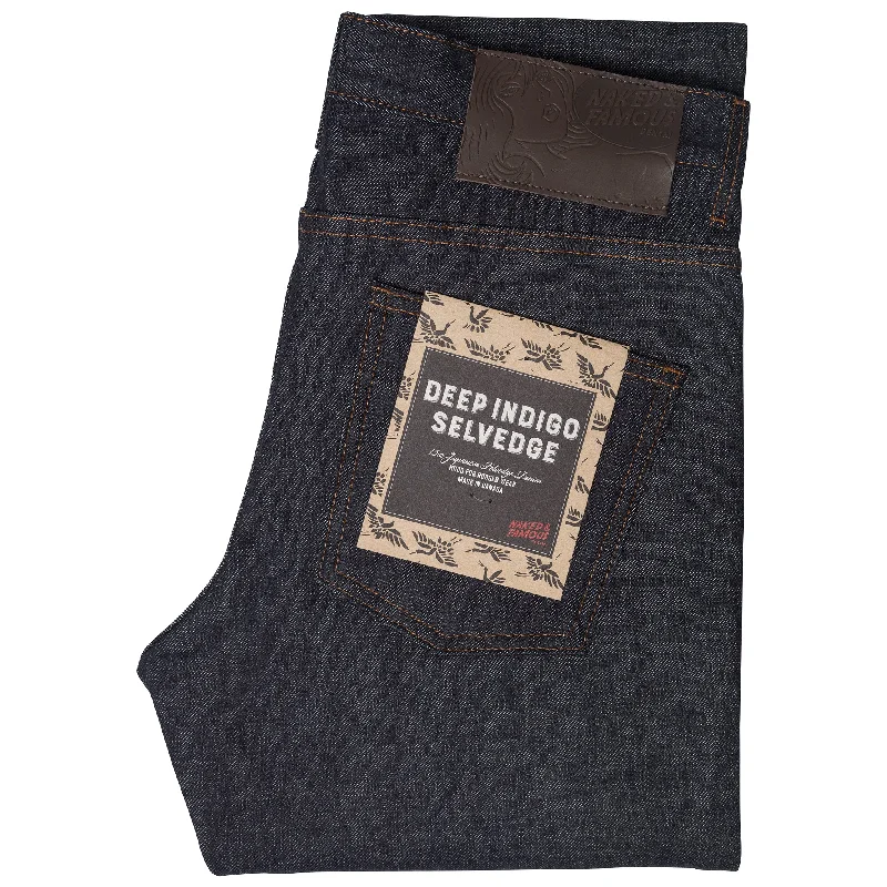 Men's Jeans with a Hidden Coin Pocket for Added ConvenienceSuper Guy - Deep Indigo Selvedge Men's Jeans with a Hidden Coin Pocket for Added ConvenienceSuper Guy - Deep Indigo Selvedge