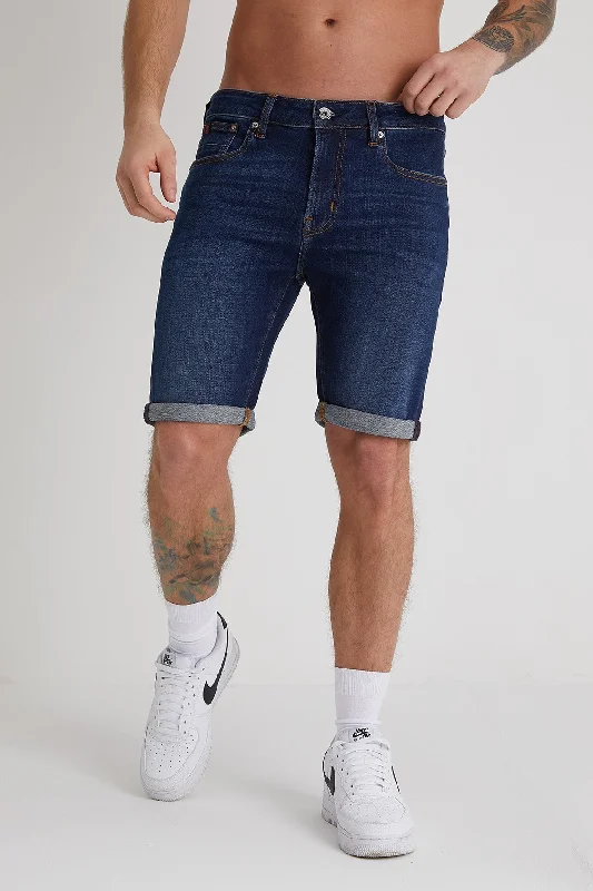 Plus Size Men's Relaxed Fit Jeans with a Faded Wash for a Vintage - Inspired LookTexas denim shorts In dark Blue wash Plus Size Men's Relaxed Fit Jeans with a Faded Wash for a Vintage - Inspired LookTexas denim shorts In dark Blue wash