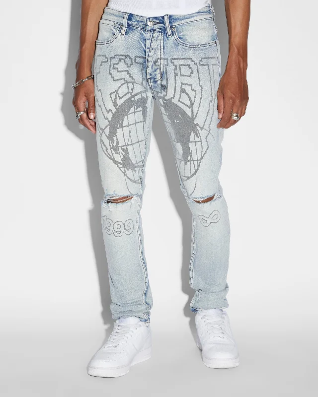 Men's High - Waisted Jeans in a Medium Wash for a Vintage - Style RevivalVAN WINKLE GLOBE CYCLE