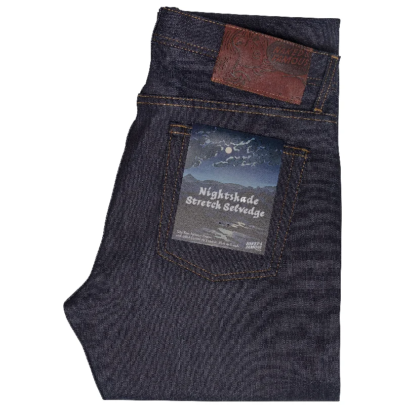 Men's Cargo Jeans with Multiple Pockets for a Practical and Outdoor - Friendly LookWeird Guy - Nightshade Stretch Selvedge Men's Cargo Jeans with Multiple Pockets for a Practical and Outdoor - Friendly LookWeird Guy - Nightshade Stretch Selvedge