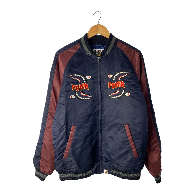 Down - filled men jackets in bright colors for winter fashionBAPE/Souvenir Jkt/L/Black/Nylon/001LJG801025X Down - filled men jackets in bright colors for winter fashionBAPE/Souvenir Jkt/L/Black/Nylon/001LJG801025X