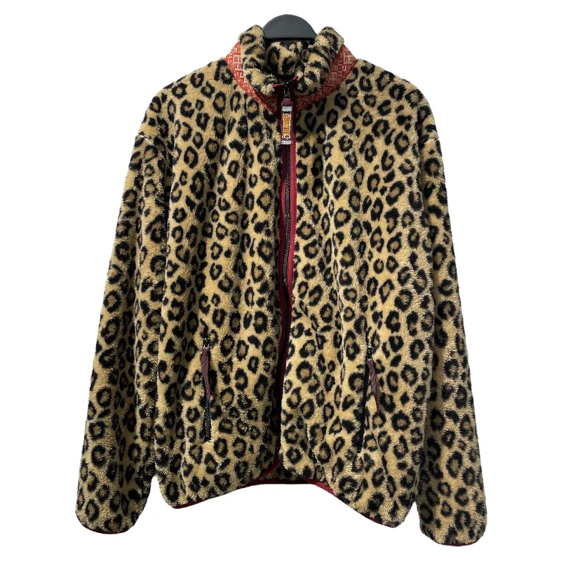 Bomber men jackets with ribbed cuffs for a classic 80s styleKAPITAL/Fleece Jkt/XL/Yellow/Polyester/Leopard/EK-1153 Bomber men jackets with ribbed cuffs for a classic 80s styleKAPITAL/Fleece Jkt/XL/Yellow/Polyester/Leopard/EK-1153