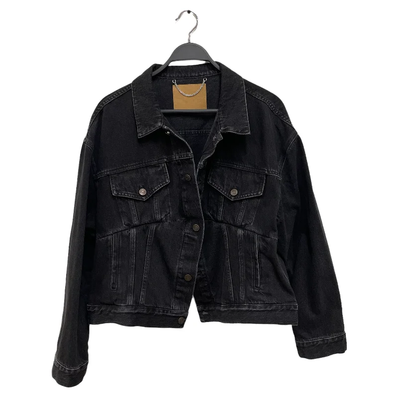 Hooded men jackets with a detachable faux - fur trim for added warmthBALENCIAGA/Denim Jkt/40/Cotton/BLK/SWING Hooded men jackets with a detachable faux - fur trim for added warmthBALENCIAGA/Denim Jkt/40/Cotton/BLK/SWING
