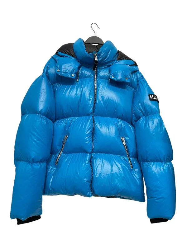 Waterproof men jackets with taped seams for heavy rain protectionMACKAGE/Puffer Jkt/46/Nylon/BLU/ Waterproof men jackets with taped seams for heavy rain protectionMACKAGE/Puffer Jkt/46/Nylon/BLU/