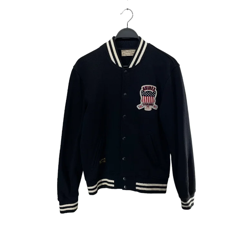 Performance - driven men jackets with breathable fabric for sportsAVIREX/Baseball Jkt/L/Cotton/BLK/LOGO PATCH ON FRONT LEFT Performance - driven men jackets with breathable fabric for sportsAVIREX/Baseball Jkt/L/Cotton/BLK/LOGO PATCH ON FRONT LEFT
