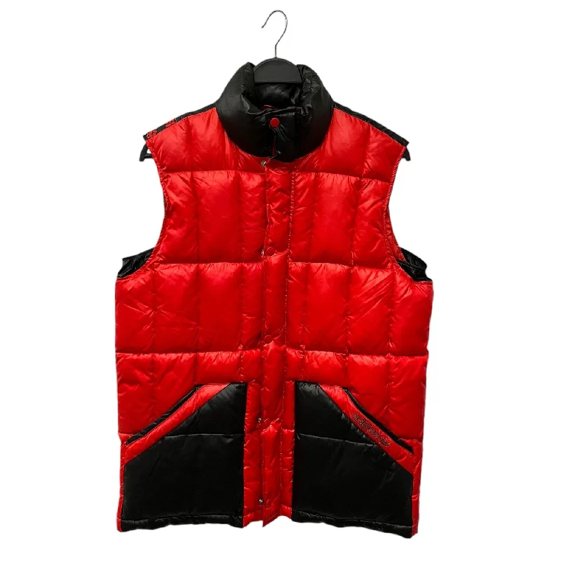Hooded men jackets with a detachable faux - fur trim for added warmthadidas/Puffer Vest/S/Nylon/RED/ Hooded men jackets with a detachable faux - fur trim for added warmthadidas/Puffer Vest/S/Nylon/RED/