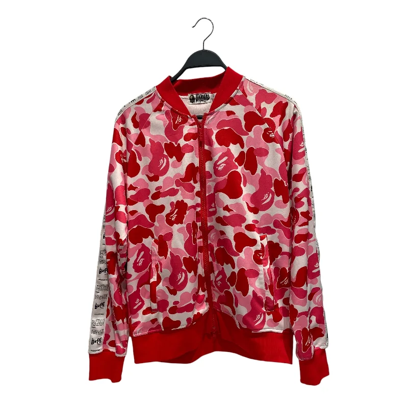 Denim men jackets with embroidered patches for a personalized touchAAPE BY A BATHING APE/Baseball Jkt/L/Cotton/PNK/Camouflage/ Denim men jackets with embroidered patches for a personalized touchAAPE BY A BATHING APE/Baseball Jkt/L/Cotton/PNK/Camouflage/