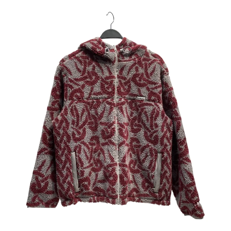Plus - size men jackets with adjustable drawstrings for a comfortable fitSupreme/Fleece Jkt/M/Cotton/BRD/All Over Print/reversible fleece hoodie Plus - size men jackets with adjustable drawstrings for a comfortable fitSupreme/Fleece Jkt/M/Cotton/BRD/All Over Print/reversible fleece hoodie