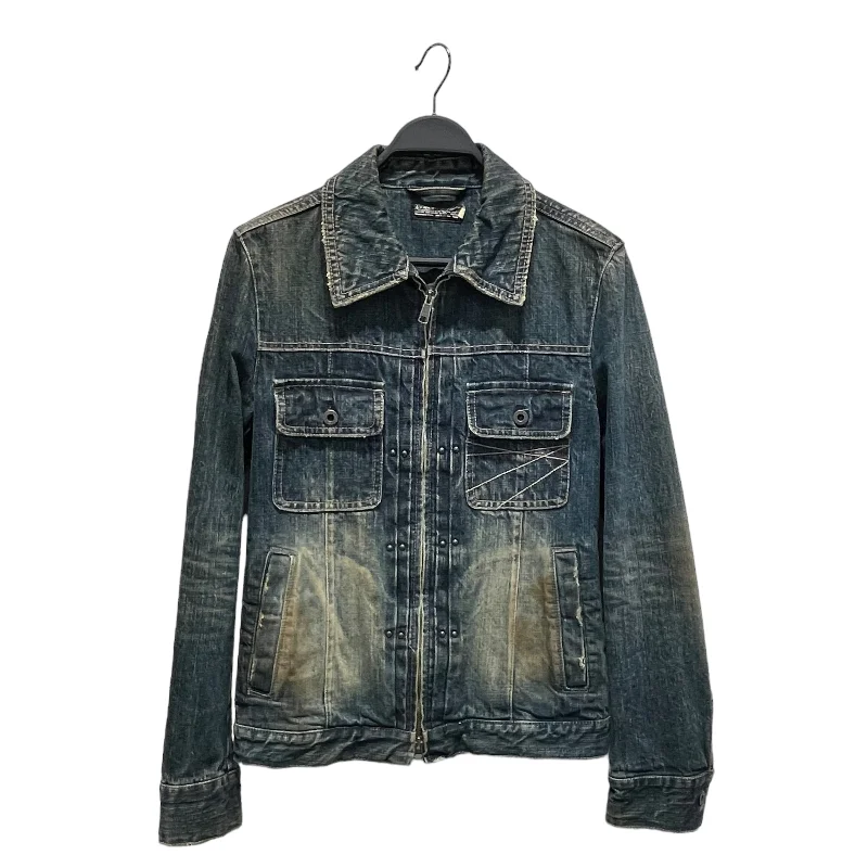 Denim men jackets with embroidered patches for a personalized touchL7 REAL HIP/Denim Jkt/S/Denim/BLU/STUDS YLLW STITCH Denim men jackets with embroidered patches for a personalized touchL7 REAL HIP/Denim Jkt/S/Denim/BLU/STUDS YLLW STITCH