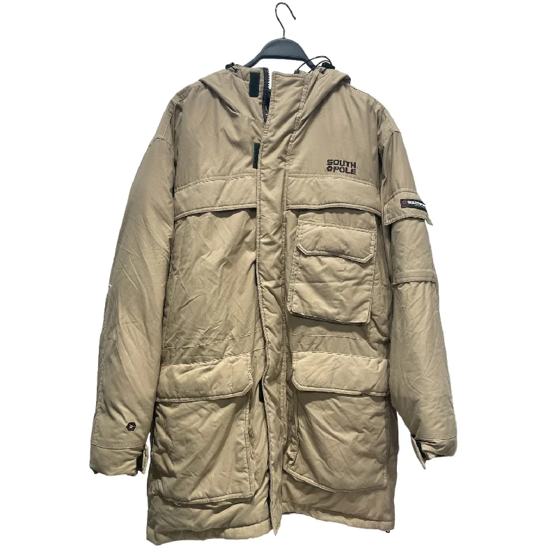 Plus - size men jackets with adjustable drawstrings for a comfortable fitSOUTH POLE/Puffer Jkt/S/Polyester/CML/ Plus - size men jackets with adjustable drawstrings for a comfortable fitSOUTH POLE/Puffer Jkt/S/Polyester/CML/