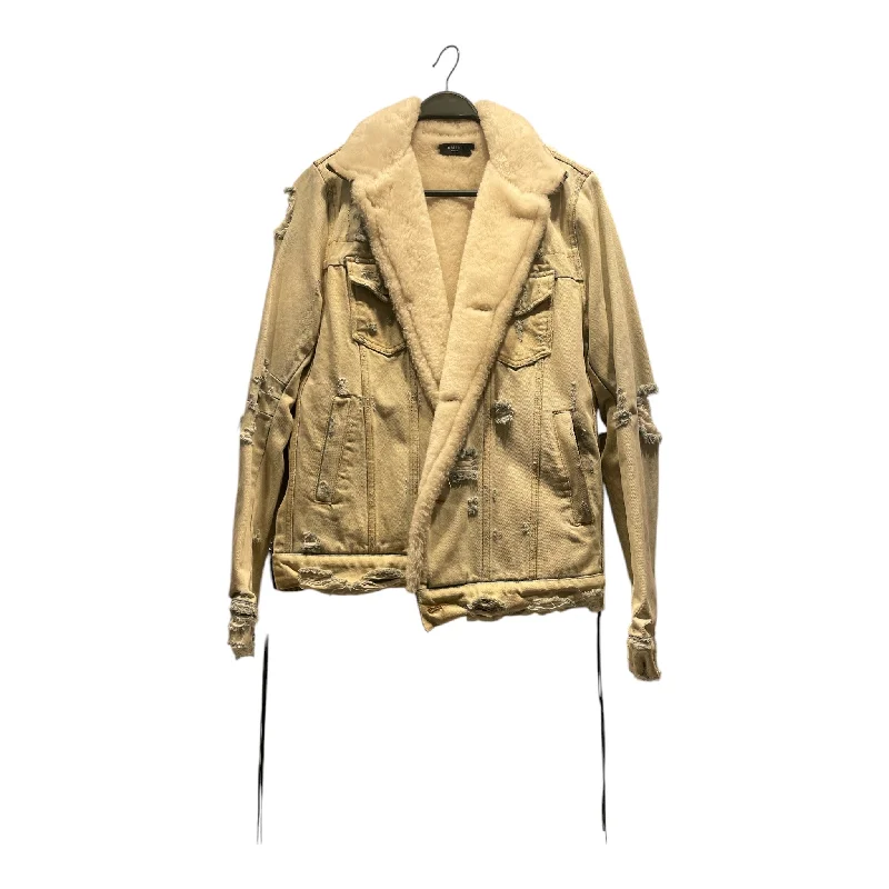 Slim - fit leather men jackets with a distressed finish for a rugged lookAMIRI/Denim Jkt/M/Denim/IDG/WHITE FUR LINED Slim - fit leather men jackets with a distressed finish for a rugged lookAMIRI/Denim Jkt/M/Denim/IDG/WHITE FUR LINED
