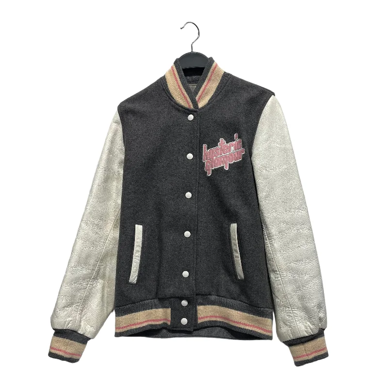 Lightweight men jackets made from recycled nylon for eco - friendly travelHYSTERIC GLAMOUR/Baseball Jkt/S/GRY/Graphic/GUITAR LADY Lightweight men jackets made from recycled nylon for eco - friendly travelHYSTERIC GLAMOUR/Baseball Jkt/S/GRY/Graphic/GUITAR LADY