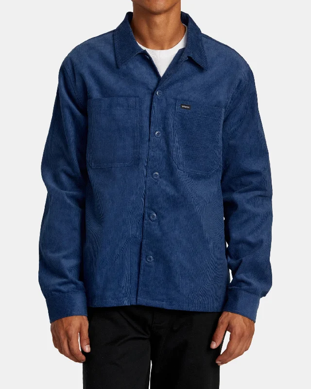 Tailored men jackets to pair with formal trousers for business meetingsAmericana Corduroy Overshirt - Dark Denim Tailored men jackets to pair with formal trousers for business meetingsAmericana Corduroy Overshirt - Dark Denim