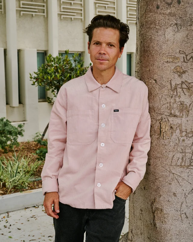 Down - filled men jackets in bright colors for winter fashionAmericana Corduroy Overshirt - Pale Mauve Down - filled men jackets in bright colors for winter fashionAmericana Corduroy Overshirt - Pale Mauve