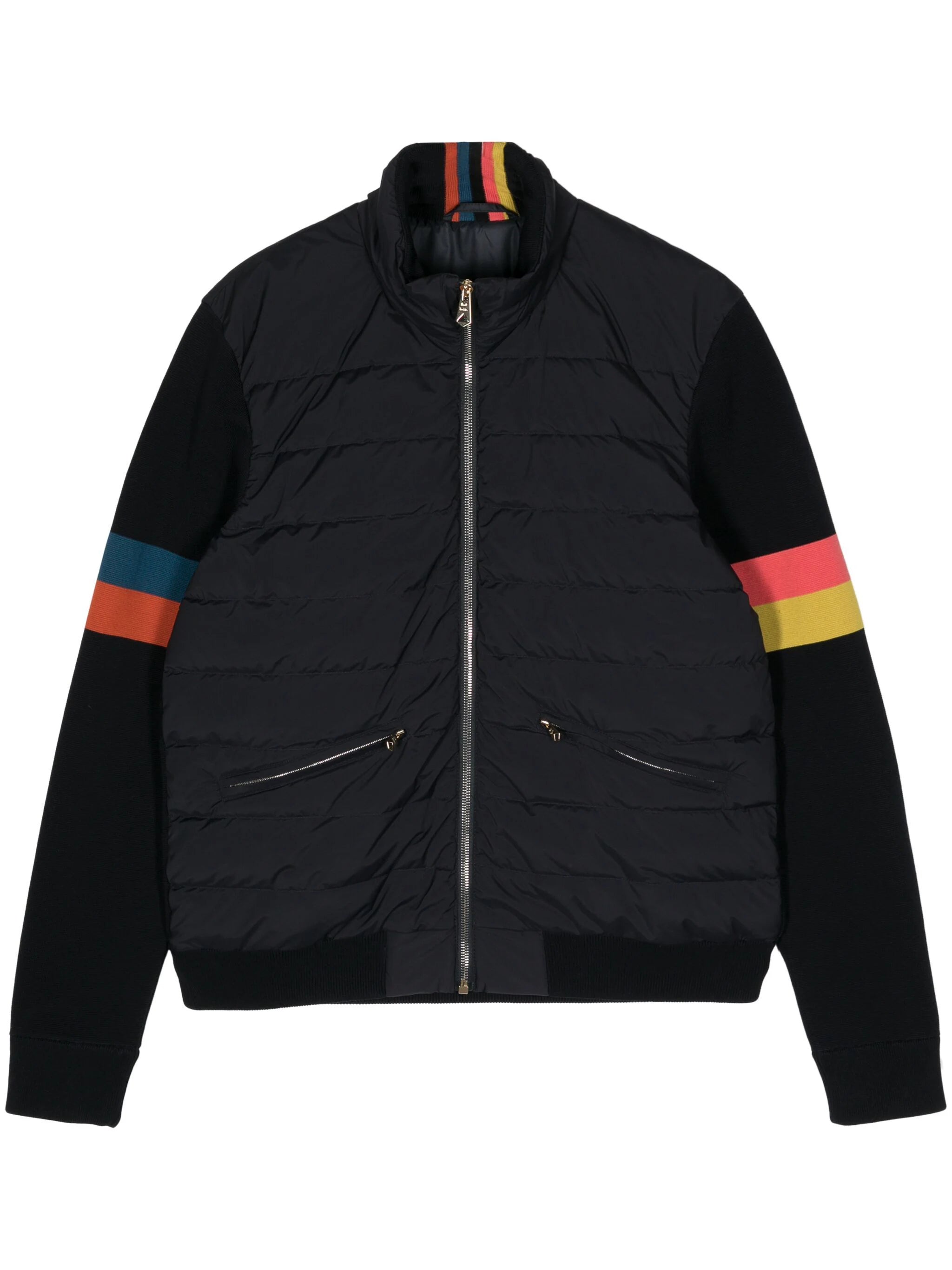 Hooded men jackets with a detachable faux - fur trim for added warmthArtist Stripe Padded Bomber Jacket Hooded men jackets with a detachable faux - fur trim for added warmthArtist Stripe Padded Bomber Jacket