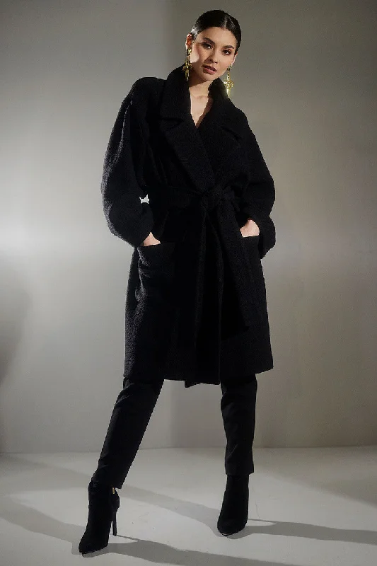 Fleece - lined men jackets for cold - weather commutingBoiled Wool Coat