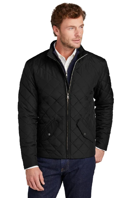 Men jackets with a hidden interior pocket for secure storageBrooks Brothers Mens Water Resistant Quilted Full Zip Jacket - Deep Black Men jackets with a hidden interior pocket for secure storageBrooks Brothers Mens Water Resistant Quilted Full Zip Jacket - Deep Black