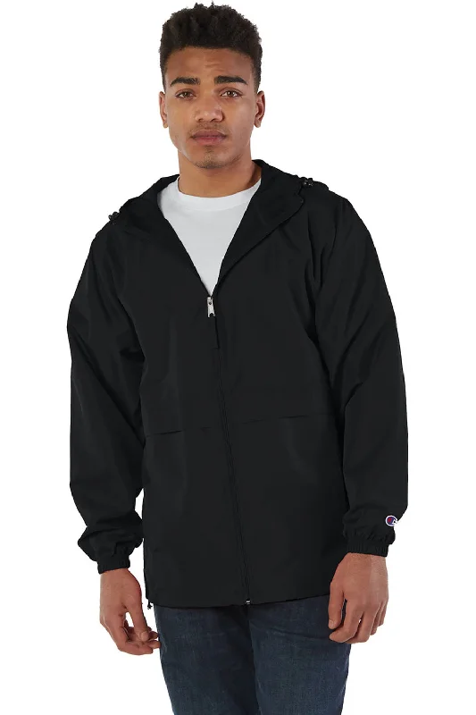 Embroidered men jackets with intricate floral designs for a unique aestheticChampion Mens Wind & Water Resistant Full Zip Hooded Anorak Jacket - Black Embroidered men jackets with intricate floral designs for a unique aestheticChampion Mens Wind & Water Resistant Full Zip Hooded Anorak Jacket - Black